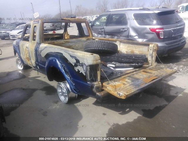 1FTYR44EX9PA33839 - 2009 FORD RANGER SUPER CAB BLUE photo 3