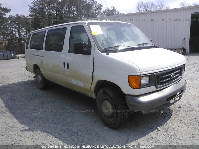 1FBSS31L15HB02420 - 2005 FORD ECONOLINE E350 SUPER DUTY WAGON WHITE photo 1