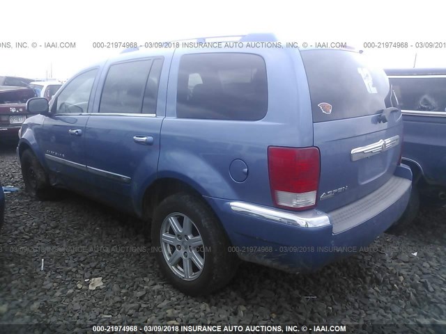 1A8HW58NX7F557576 - 2007 CHRYSLER ASPEN LIMITED BLUE photo 3