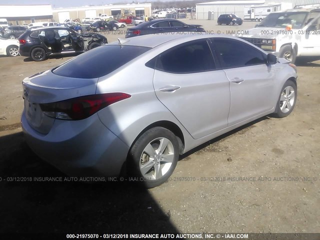 KMHDH4AE4CU467510 - 2012 HYUNDAI ELANTRA GLS/LIMITED SILVER photo 4