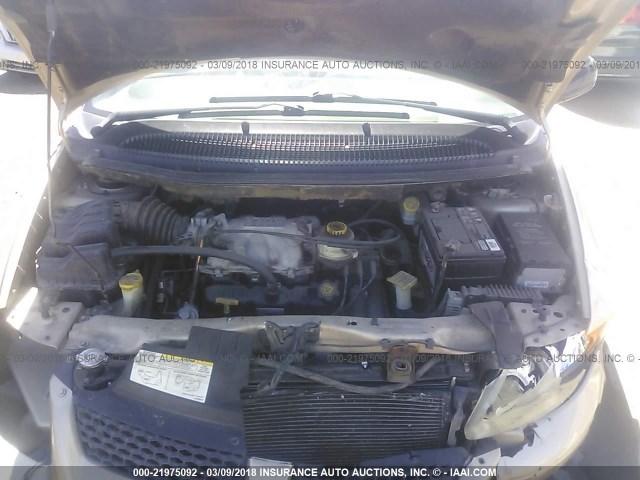 2B4GP54L81R410464 - 2001 DODGE GRAND CARAVAN ES TAN photo 10