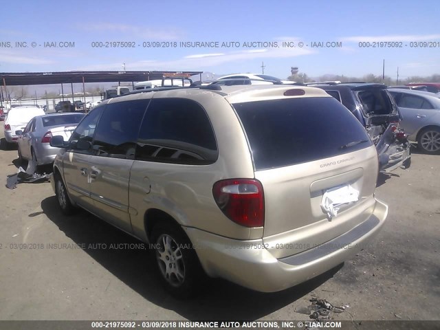 2B4GP54L81R410464 - 2001 DODGE GRAND CARAVAN ES TAN photo 3