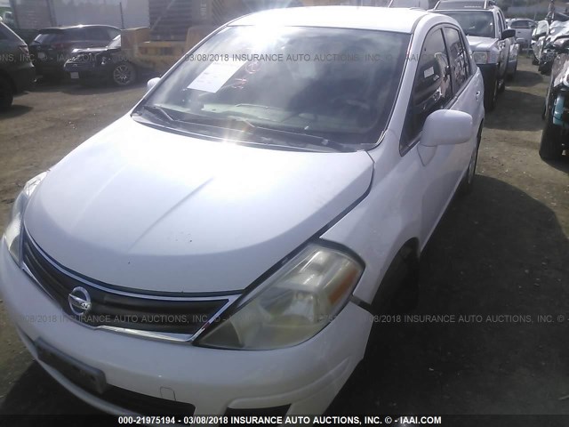 3N1BC1AP8AL393559 - 2010 NISSAN VERSA S/SL WHITE photo 2