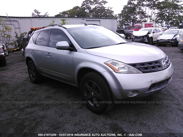 JN8AZ08TX4W211478 - 2004 NISSAN MURANO SL/SE SILVER photo 1