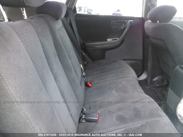 JN8AZ08TX4W211478 - 2004 NISSAN MURANO SL/SE SILVER photo 8