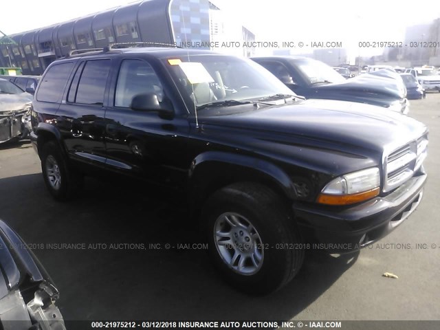 1B4HS48N52F214306 - 2002 DODGE DURANGO SLT BLACK photo 1