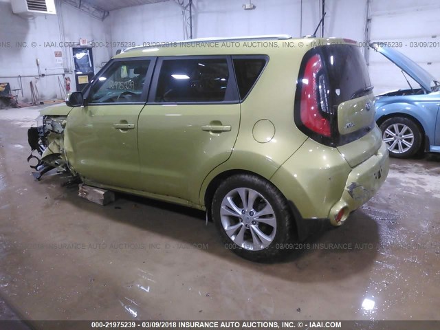 KNDJP3A59G7866602 - 2016 KIA SOUL + GREEN photo 3