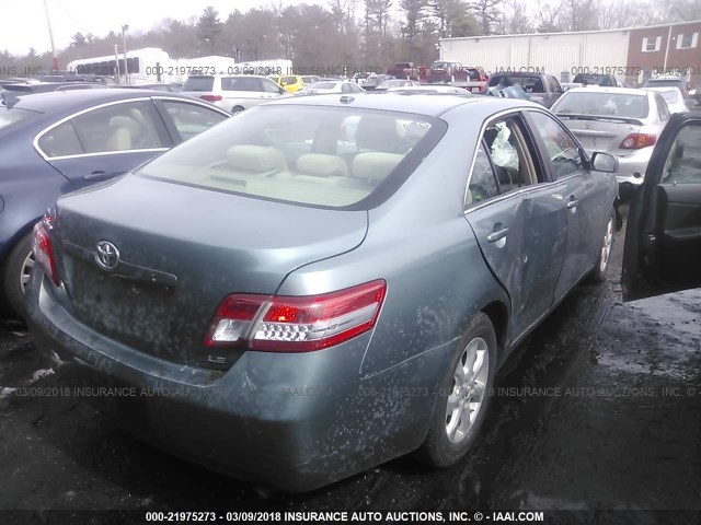 4T4BF3EKXBR159222 - 2011 TOYOTA CAMRY SE/LE/XLE 绿色 照片 4