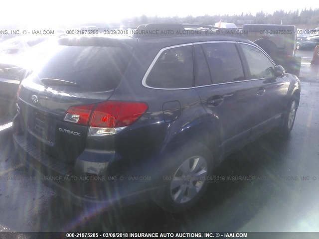 4S4BRCCC7B3313064 - 2011 SUBARU OUTBACK 2.5I PREMIUM BLACK photo 4