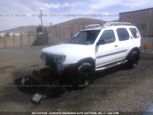 5N1ED28Y2YC566117 - 2000 NISSAN XTERRA XE/SE WHITE photo 2