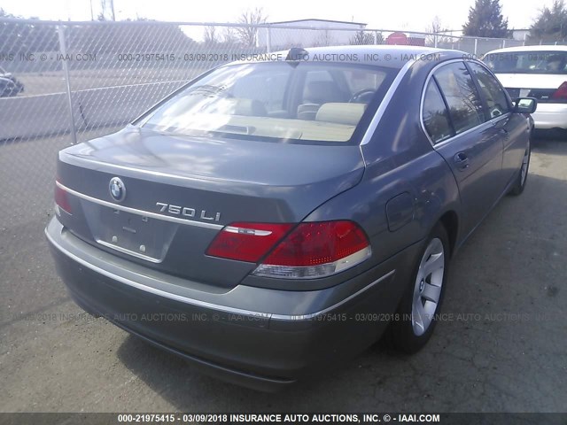 WBAHN83576DT61606 - 2006 BMW 750 LI GRAY photo 4