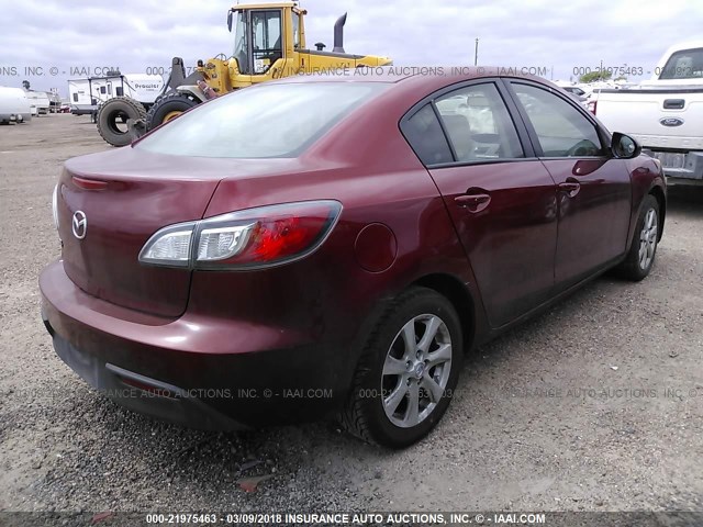 JM1BL1SF3A1212457 - 2010 MAZDA 3 I MAROON photo 4