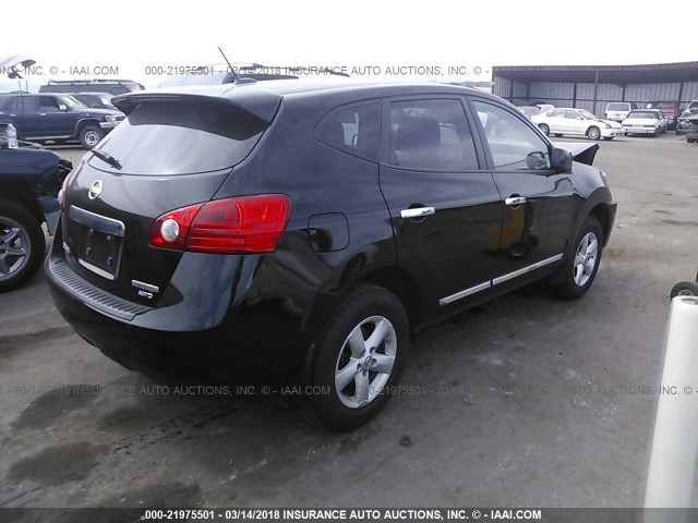 JN8AS5MVXDW661012 - 2013 NISSAN ROGUE S/SV BLACK photo 4