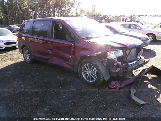 2C4RDGBG5GR219468 - 2016 DODGE GRAND CARAVAN SE RED photo 1