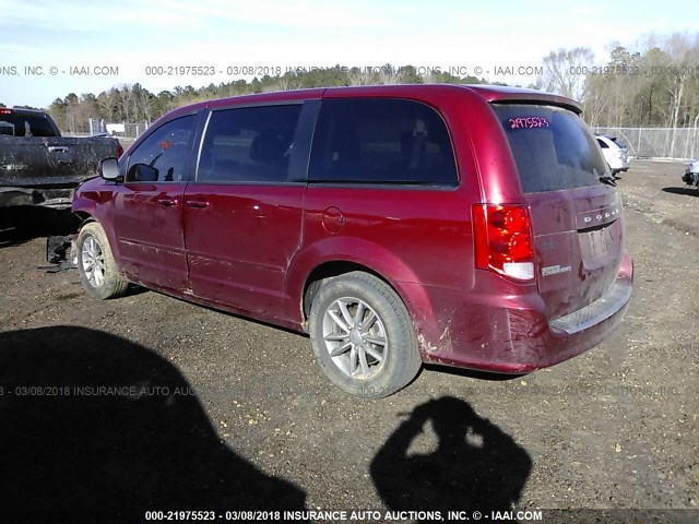 2C4RDGBG5GR219468 - 2016 DODGE GRAND CARAVAN SE RED photo 3