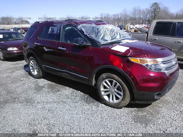 1FM5K8D81DGB50948 - 2013 FORD EXPLORER XLT RED photo 1