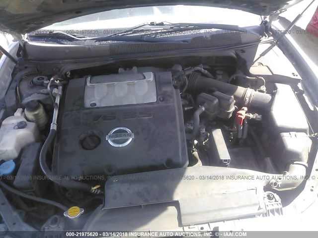 1N4BA41EX4C833841 - 2004 NISSAN MAXIMA SE/SL SILVER photo 10