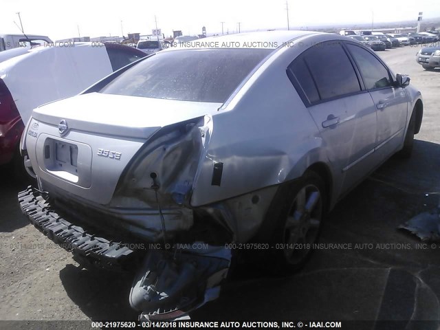 1N4BA41EX4C833841 - 2004 NISSAN MAXIMA SE/SL SILVER photo 4