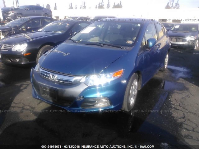 JHMZE2H35DS005514 - 2013 HONDA INSIGHT BLUE photo 2