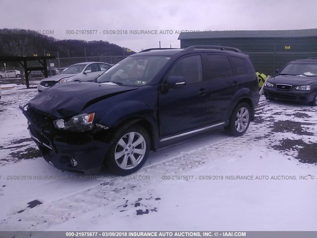 JA4JT4AX6AZ019464 - 2010 MITSUBISHI OUTLANDER XLS BLUE photo 2