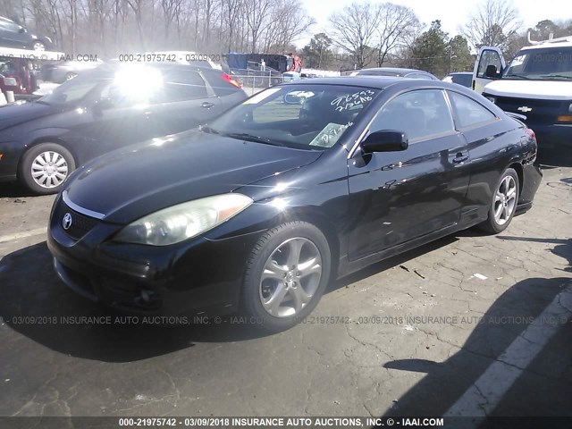 4T1CA30P47U135635 - 2007 TOYOTA CAMRY SOLARA SE/SLE BLACK photo 2