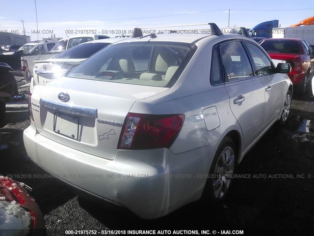 JF1GE6A69AH509485 - 2010 SUBARU IMPREZA 2.5I WHITE photo 4