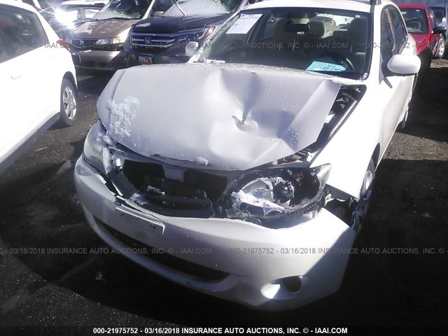 JF1GE6A69AH509485 - 2010 SUBARU IMPREZA 2.5I WHITE photo 6