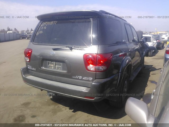 5TDBT48A87S292556 - 2007 TOYOTA SEQUOIA LIMITED GRAY photo 4