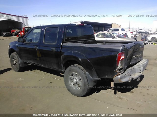 1N6ED27T74C468444 - 2004 NISSAN FRONTIER CREW CAB XE V6 BLACK photo 3