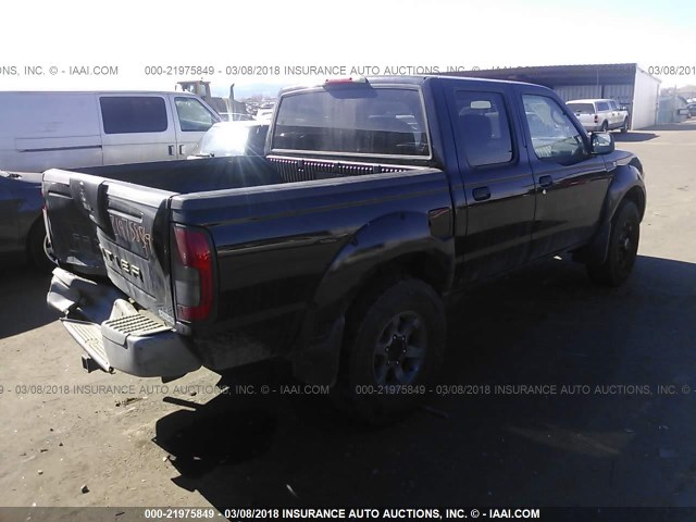 1N6ED27T74C468444 - 2004 NISSAN FRONTIER CREW CAB XE V6 BLACK photo 4