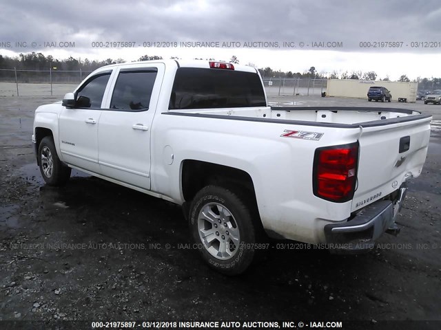 3GCUKREC9FG291640 - 2015 CHEVROLET SILVERADO K1500 LT WHITE photo 3