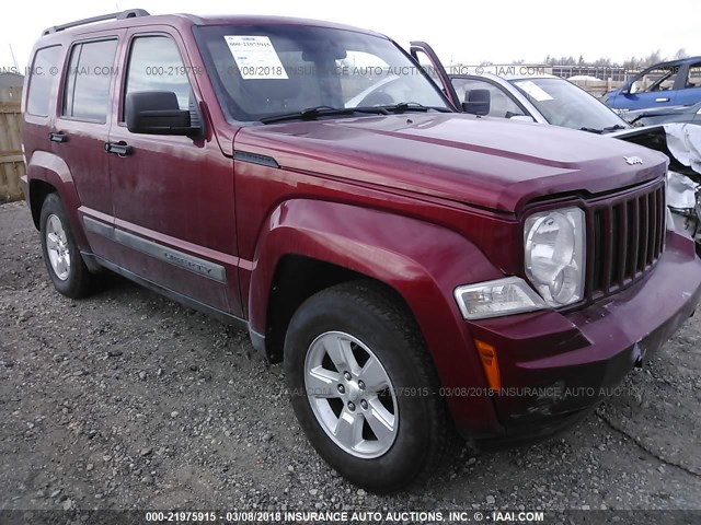 1J4PN2GK7BW516384 - 2011 JEEP LIBERTY SPORT MAROON photo 1