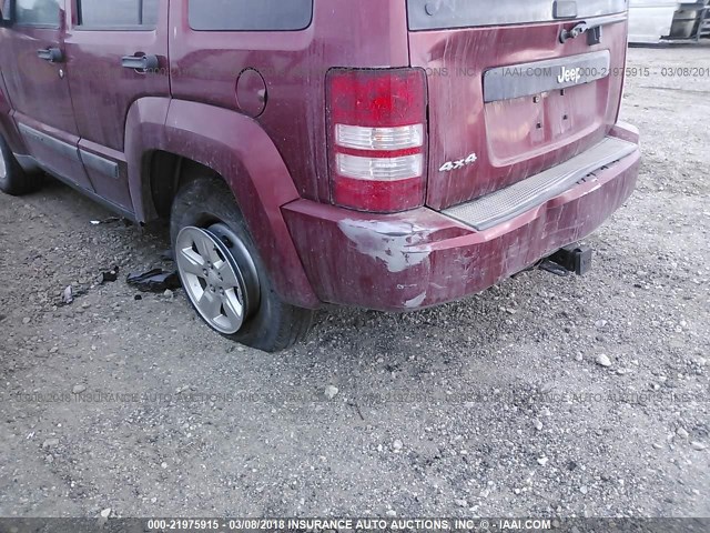 1J4PN2GK7BW516384 - 2011 JEEP LIBERTY SPORT 栗色 照片 6