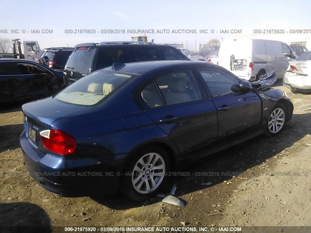 WBAVB17546NK39423 - 2006 BMW 325 I AUTOMATIC BLUE photo 4