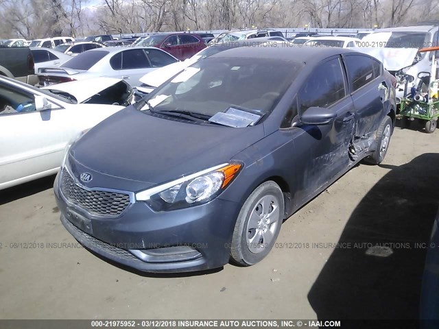 KNAFK4A68G5617011 - 2016 KIA FORTE LX GRAY photo 2