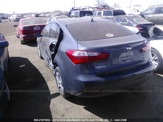 KNAFK4A68G5617011 - 2016 KIA FORTE LX GRAY photo 3