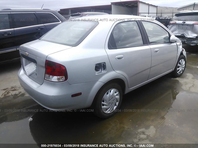 KL1TD566X6B535092 - 2006 CHEVROLET AVEO LS SILVER photo 4