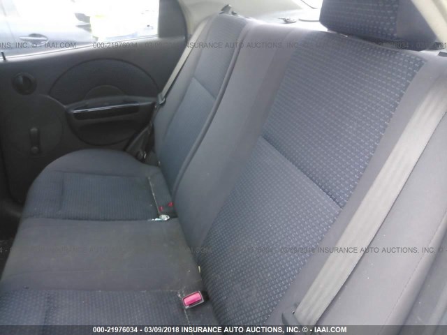 KL1TD566X6B535092 - 2006 CHEVROLET AVEO LS SILVER photo 8