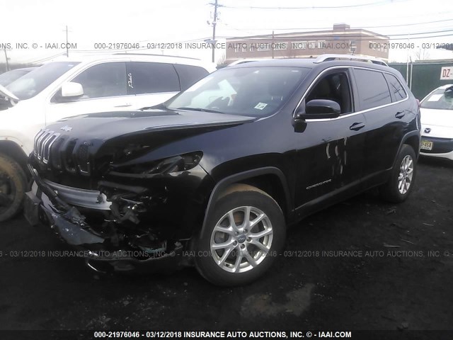 1C4PJMCS9EW146787 - 2014 JEEP CHEROKEE LATITUDE BLACK photo 2