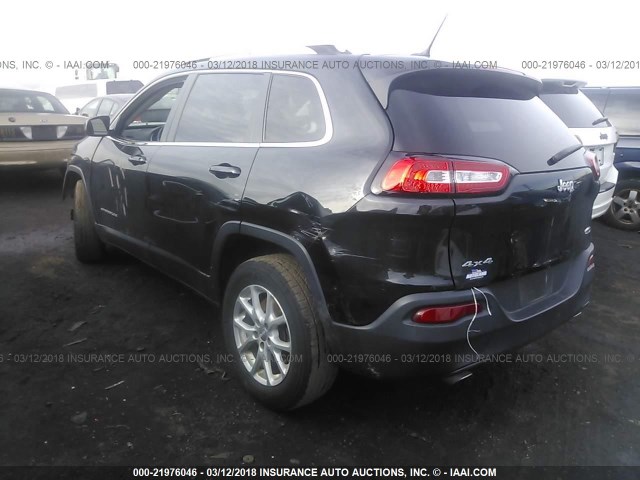 1C4PJMCS9EW146787 - 2014 JEEP CHEROKEE LATITUDE BLACK photo 3