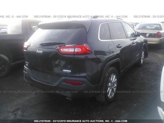 1C4PJMCS9EW146787 - 2014 JEEP CHEROKEE LATITUDE BLACK photo 4