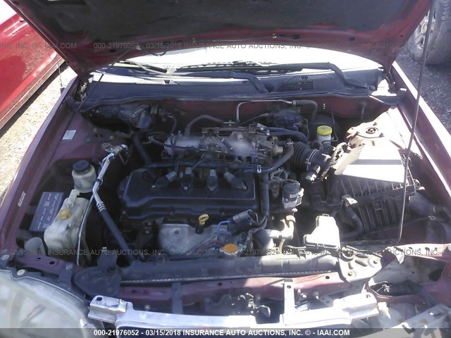 3N1CB51D9YL304726 - 2000 NISSAN SENTRA XE/GXE BURGUNDY photo 10