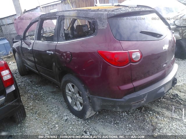 1GNKRGEDXBJ194656 - 2011 CHEVROLET TRAVERSE LT BURGUNDY photo 3