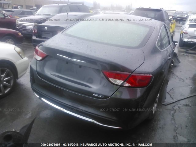 1C3CCCAB4FN571366 - 2015 CHRYSLER 200 LIMITED GRAY photo 4