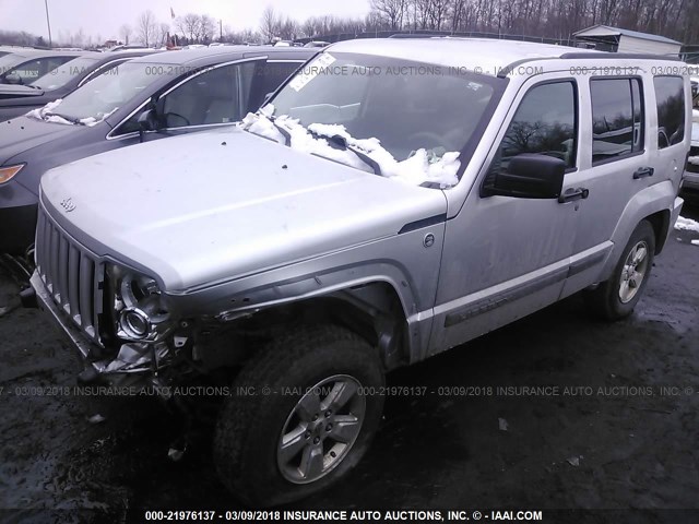 1J4PN2GK6AW132045 - 2010 JEEP LIBERTY SPORT SILVER photo 2