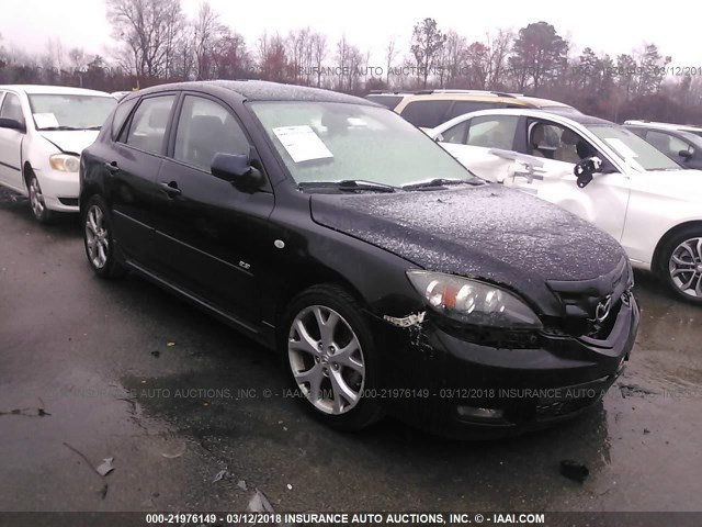 JM1BK343371645092 - 2007 MAZDA 3 HATCHBACK BLACK photo 1