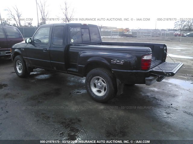 1FTZR15E21TA46906 - 2001 FORD RANGER SUPER CAB BLACK photo 3