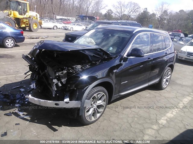 5UXWX9C57G0D66499 - 2016 BMW X3 XDRIVE28I BLACK photo 2