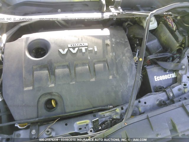 JTDBL40E59J002837 - 2009 TOYOTA COROLLA LE/XLE GRAY photo 10