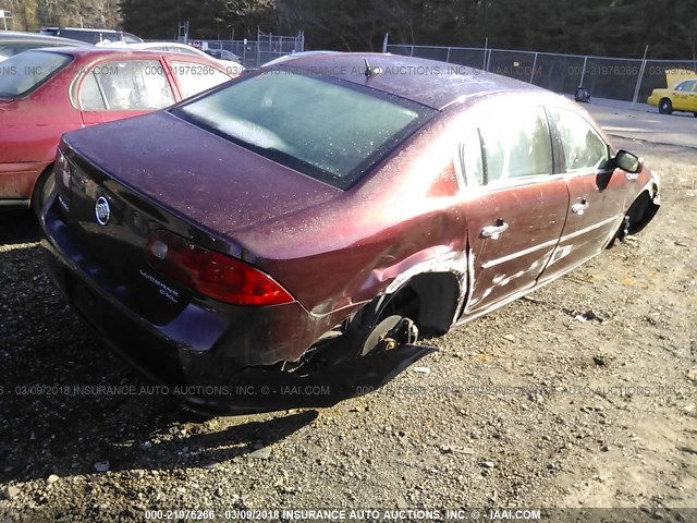 1G4HD57207U169171 - 2007 BUICK LUCERNE CXL BURGUNDY photo 4